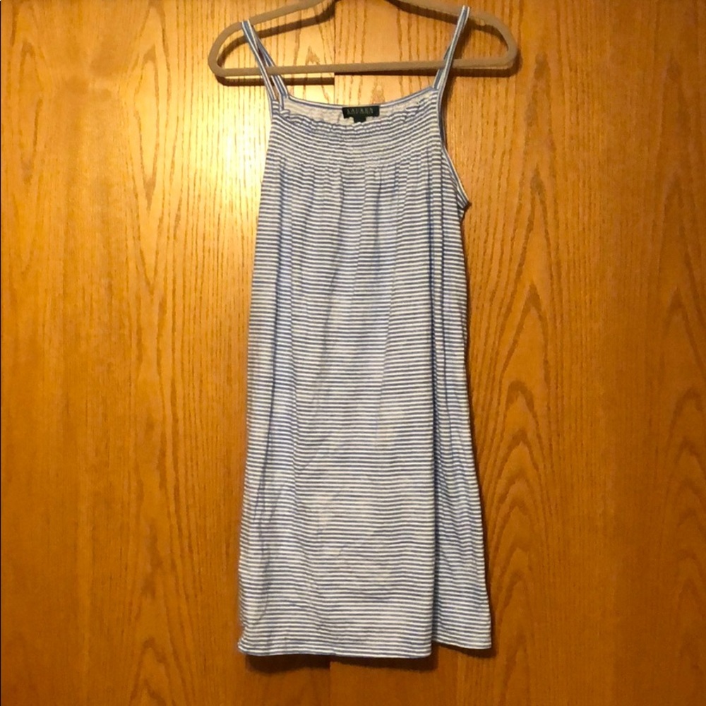 Lauren Ralph Lauren Blue and White Nightgown.
